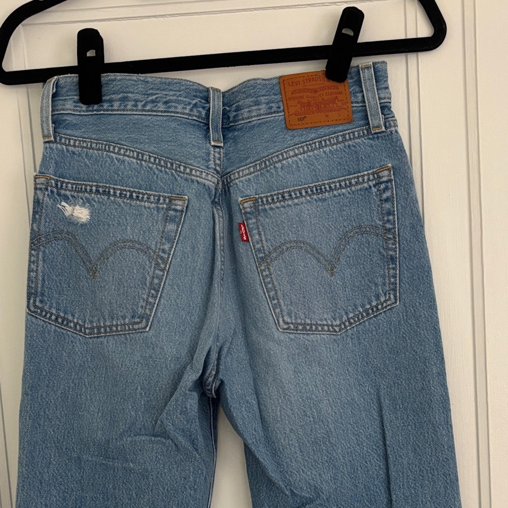 Levi's Light Blue Ripped Jeans - Picture 6 of 12